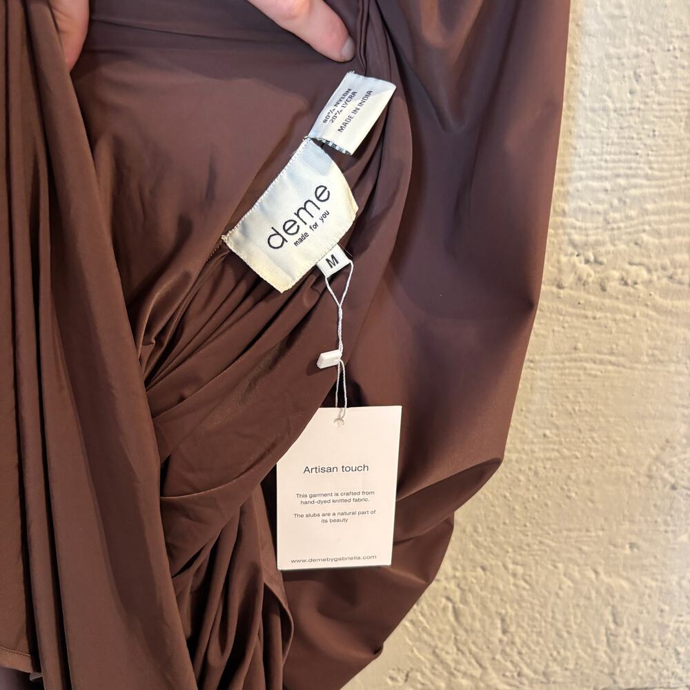 Deme by Gabriella Pearl Gown in Dark Brown Women's Medium Prom Wedding - Picture 5 of 8